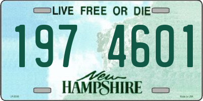 NH license plate 1974601