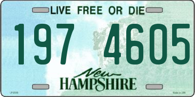 NH license plate 1974605