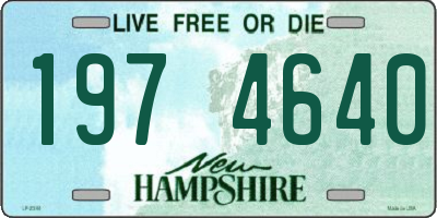 NH license plate 1974640