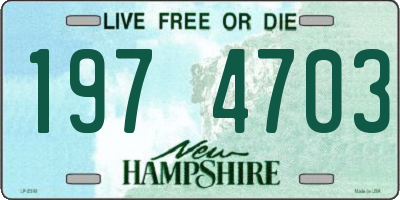 NH license plate 1974703