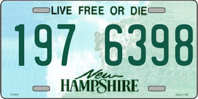 NH license plate 1976398