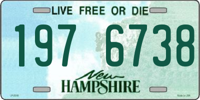 NH license plate 1976738