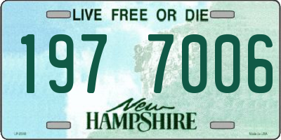 NH license plate 1977006