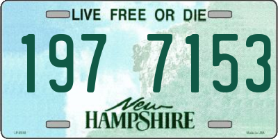 NH license plate 1977153