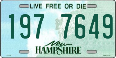 NH license plate 1977649