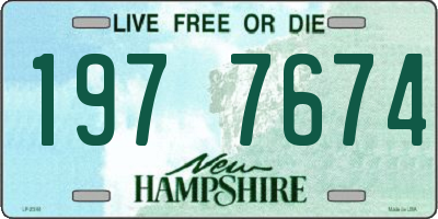 NH license plate 1977674