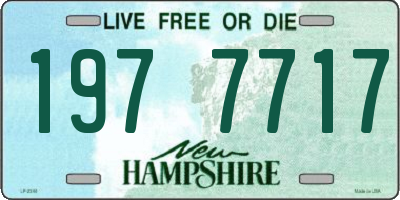 NH license plate 1977717