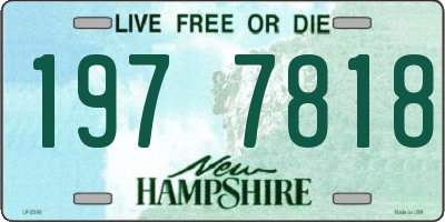 NH license plate 1977818
