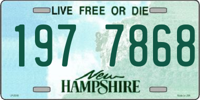 NH license plate 1977868