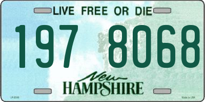 NH license plate 1978068
