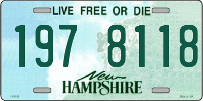 NH license plate 1978118