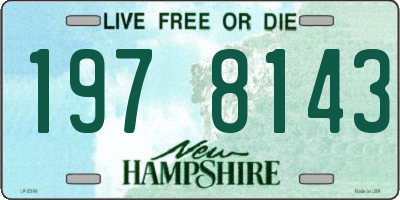 NH license plate 1978143