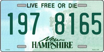 NH license plate 1978165