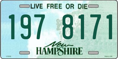 NH license plate 1978171