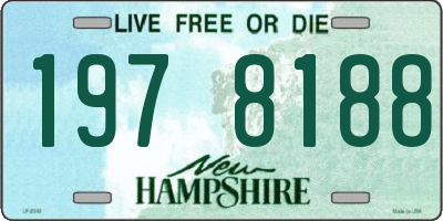 NH license plate 1978188
