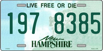 NH license plate 1978385