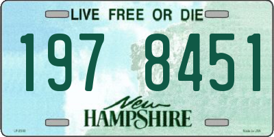 NH license plate 1978451
