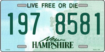 NH license plate 1978581