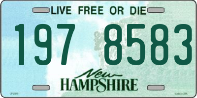 NH license plate 1978583