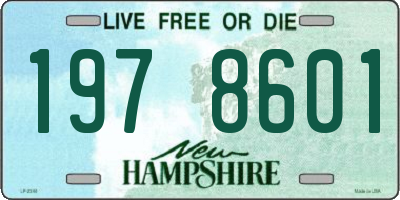 NH license plate 1978601