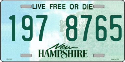 NH license plate 1978765