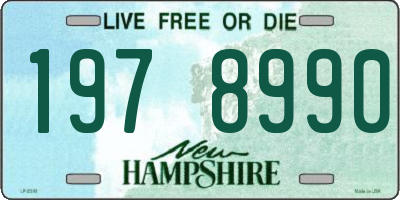 NH license plate 1978990