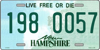 NH license plate 1980057