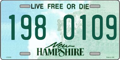 NH license plate 1980109