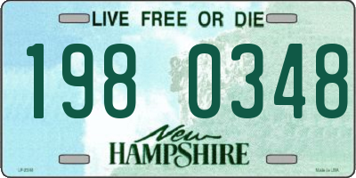 NH license plate 1980348