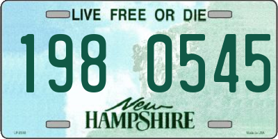NH license plate 1980545