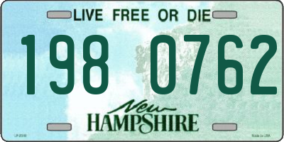 NH license plate 1980762