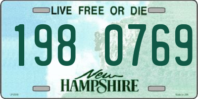 NH license plate 1980769