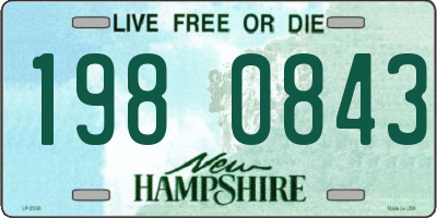 NH license plate 1980843