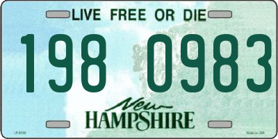 NH license plate 1980983