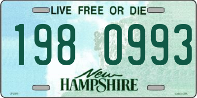 NH license plate 1980993