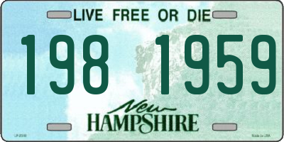 NH license plate 1981959