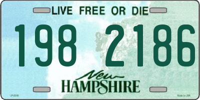 NH license plate 1982186