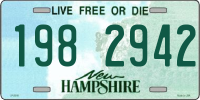 NH license plate 1982942