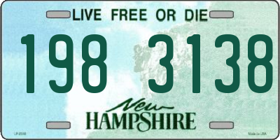 NH license plate 1983138