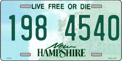 NH license plate 1984540