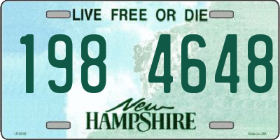 NH license plate 1984648