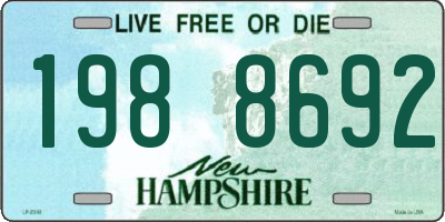 NH license plate 1988692