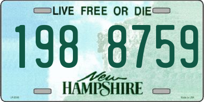 NH license plate 1988759
