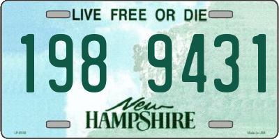 NH license plate 1989431
