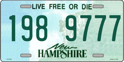 NH license plate 1989777