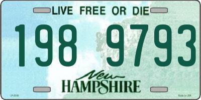 NH license plate 1989793