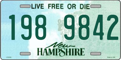NH license plate 1989842