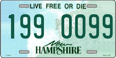 NH license plate 1990099