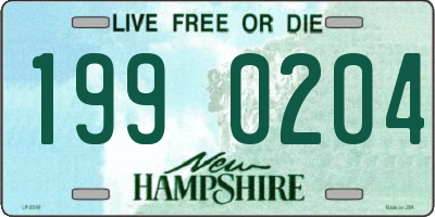 NH license plate 1990204