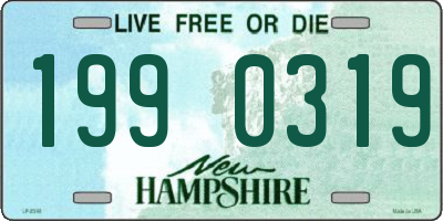 NH license plate 1990319